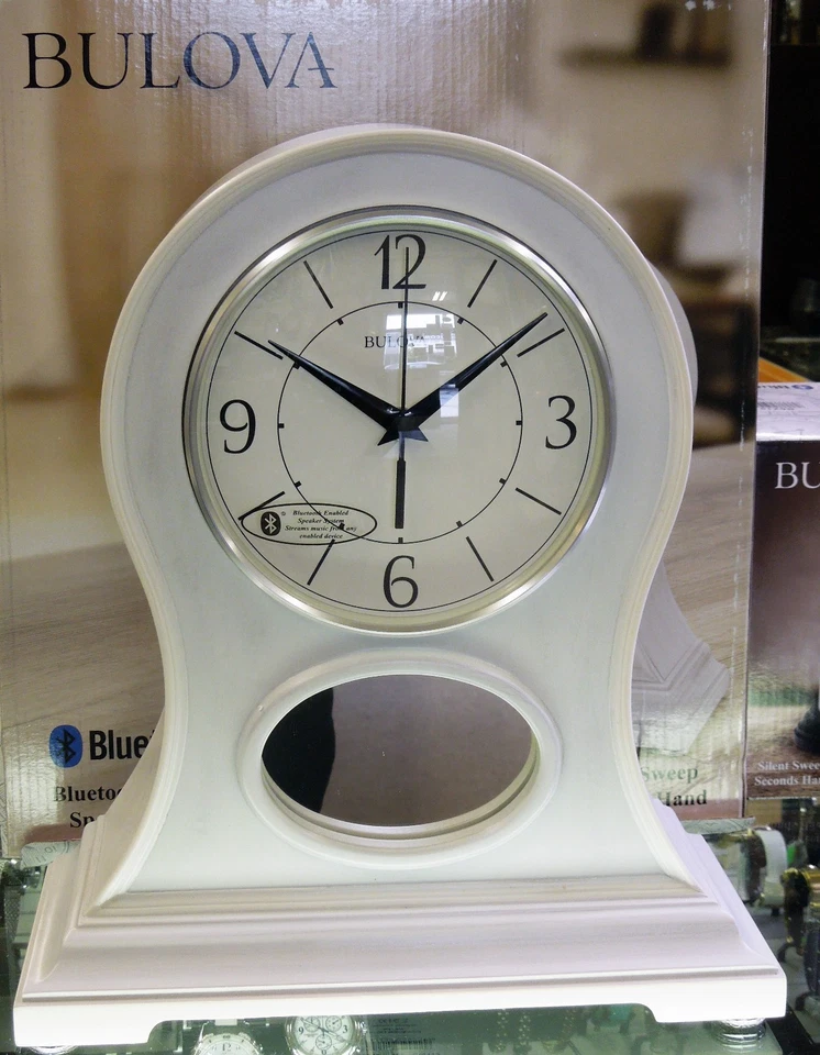 BULOVA -B6216 MERRICK BLUETOOTH ENABLED SPEAKER SYSTEM MANTLE CLOCK   - Image 1 of 1