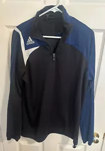 Adidas Clima365 Climacool 1/4 zip jacket L mens black, blue exc. - Picture 1 of 2