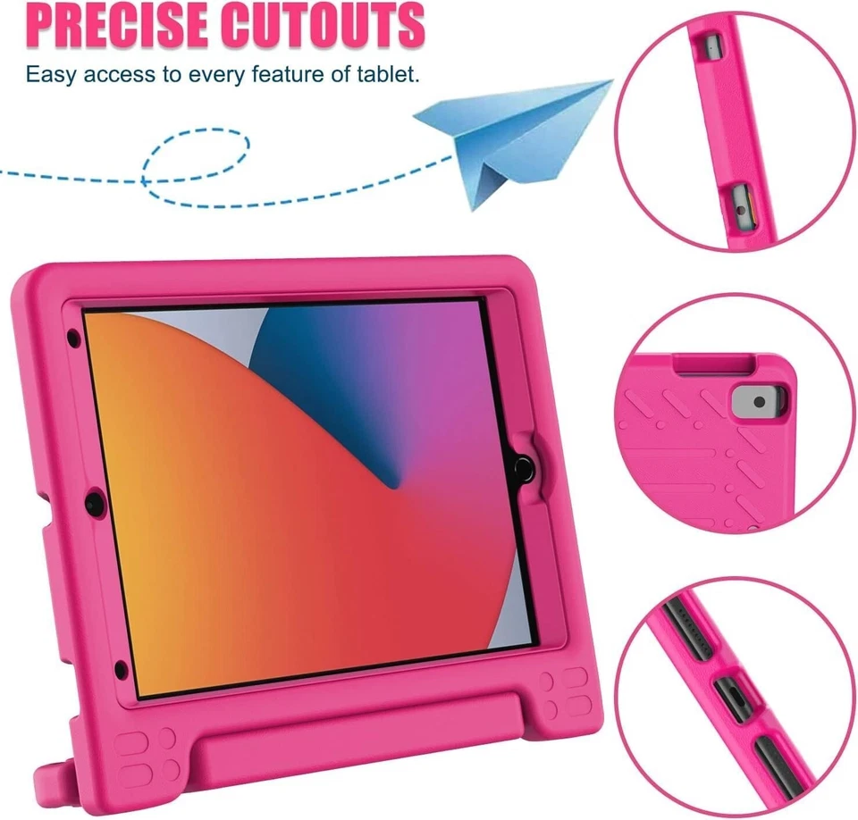 Kids Case for iPad 10.2" 9th  8th  7th Gn Case Cover Handle Stand Shockproof - Image 1 of 4