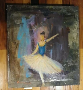 Pintura al óleo Sebastiano Ciarcia Italia bailarina original bailarines - Imagen 1 de 7
