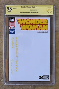 DC Wonder Woman Blank #1 Signed Susan Eisenberg 24 Hour Comic Day Exclusive 9.6 - Picture 1 of 4