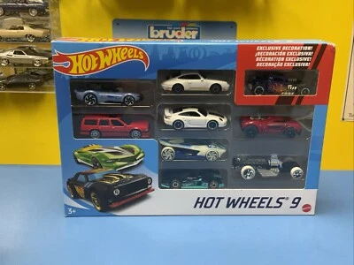 Mattel Hot Wheels Exclusivo Decoración/Hot Wheels 9 Coches Paquete de Regalo Foto 1 de 4
