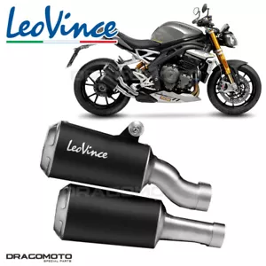 TRIUMPH SPEED TRIPLE 1200 RS ABS 2021-2024 Scarico Leovince Nero LV-10 Omolog... - Imagen 1 de 8