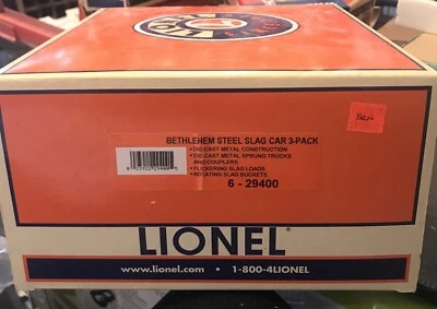 Lionel 6-29400 Bethlehem Steel Slag Car 3 Pk W/directions, Box & Plastic - Image 1 of 3