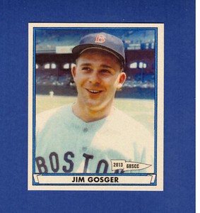 JIM GOSGER, Boston Red Sox ~ 1941 Play Ball style | 2013 GBSCC promotional card