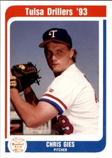 1993 Tulsa Drillers Team Issue #9 Chris Gies Philadelphia Pennsylvania PA Card