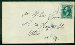 Billete de 3¢ de Estados Unidos de 1880 atado por principios de NORUEGA NY cancelar, en muy buen estado, artículo ordenado - Imagen 1 de 2