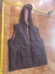 George ME Hoodie Vest Womens Size M (8-10) Zip Dark Brown #S106/107 - Picture 1 of 3