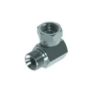 BSP Male For Bonded Seal X BSP Swivel Female Soft Seat ORing 90° Compact Elbow - Picture 1 of 2