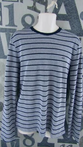 New Michael Kors Pullover Cotton Knit Shirt Men L Midnight Blue Lightweight $80  - Picture 1 of 9