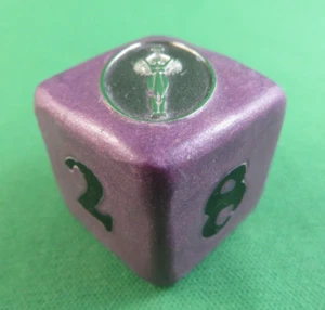 Cubo doppio backgammon fatto a mano Jena 24 mm stile trofeo viola perla #54 - Foto 1 di 12