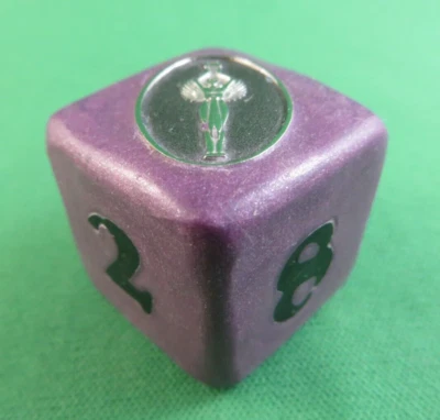 Jena's Handmade Backgammon Doubling Cube 24mm Pearl Purple Trophy Style  #54 - Image 1 of 4