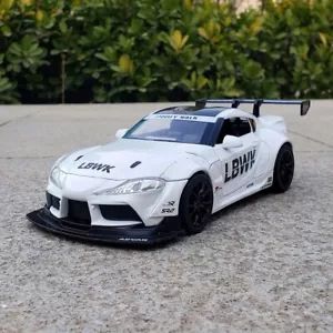 1:24 Toyota SUPRA Sports Car Model Alloy Diecast Metal Toy Vehicle Sound & Light - Picture 1 of 8