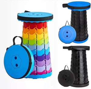 Klapphocker faltbar & höhenverstellbar I tragbarer Hocker für Garten & Outdoor - Bild 1 von 8