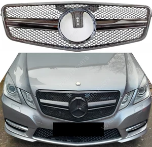 Für Mercedes E-Klasse W212 S212 E63 Stoßstange vorne schwarz Grill 2009-2013 AMG Style - Bild 1 von 14