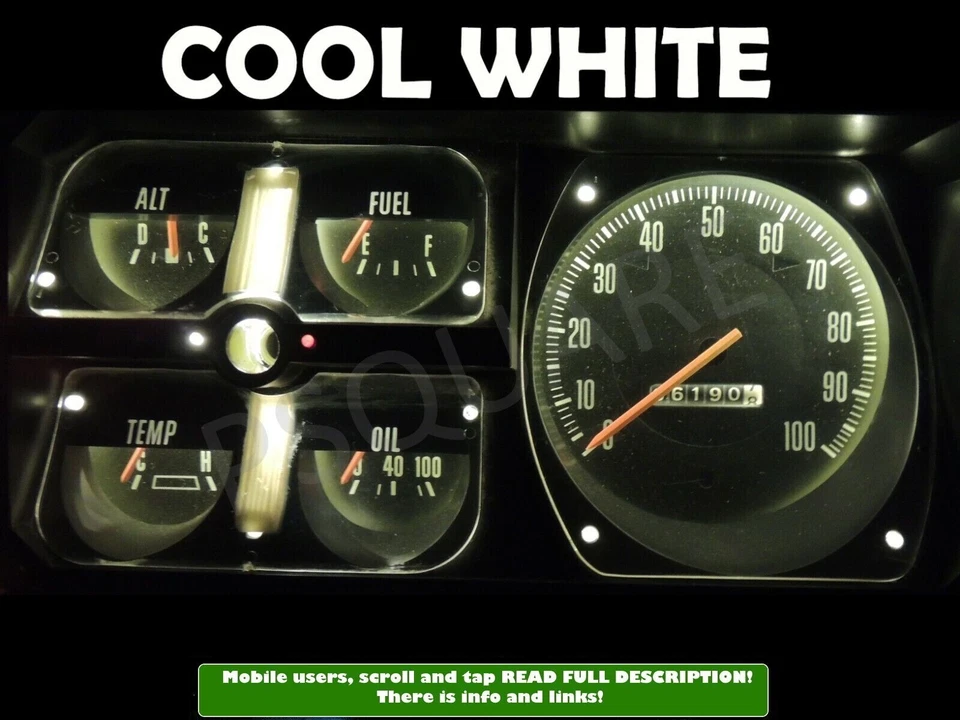 Medidor Cluster LED Salpicadero Bombilla Blanco Frío Para Dodge 72 80 D150 - D350 Camión  Foto 1 de 2