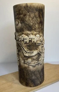 Luigi Santi Brutalist Vase 1907 bis 1981 Keramik Zylindervase sehr guter Zustand Vintage - Bild 1 von 24