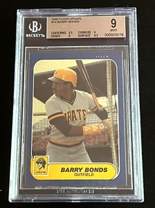1986 FLEER UPDATE #14 BARRY BONDS ROOKIE BECKETT BGS 9 WITH 9.5 - Picture 1 of 4