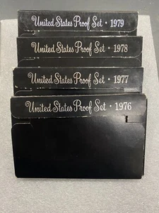 Lot of 4 X US Mint PROOF Coin Sets in Original Mint Boxes 1976 - 1979 - Picture 1 of 1