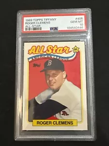 1989 TOPPS TIFFANY ALL-STAR #405 ROGER CLEMENS RED SOX PSA 10 - Picture 1 of 2