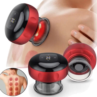 HAILICARE Cupping Therapy Machine Electric Cupping Massager Cupping (12 Level-Plug in Red)