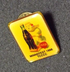 Minnefest 1998 TCCCC The Coca-Cola Collectors Club Snowman Lapel Pin Coke - Picture 1 of 3