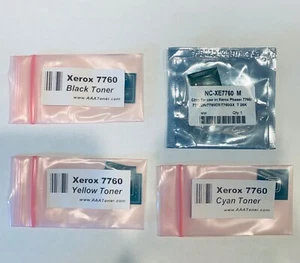 4 x TONER CHIPS FOR XEROX PHASER 7760 7760DN 7760DX (CYMK) SHIPS FROM USA - Picture 1 of 1