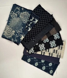 Sashiko Boro Vintage Japanisch 9 Stück 9 Yards Kasuri Katazome 460g - Bild 1 von 6