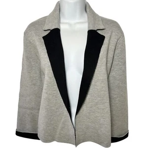 J CREW Open Cropped Cardigan Blazer Pullover Gr. XS grau Wollmischung Reverskragen - Bild 1 von 11