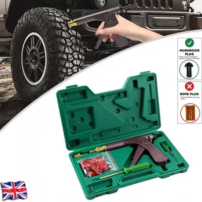 Car Wheel Vacuum Tyre Repair Tool Kit Mushroom Plug Tire Plugger Tubeless w/ Box - Image 1 of 4