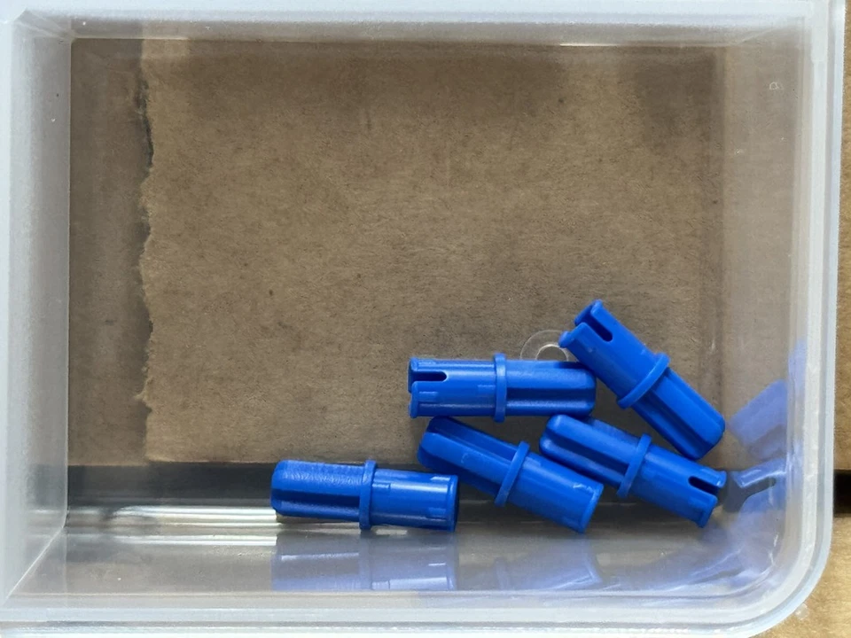 LEGO Parts - Blue Technic, Axle 1L with Pin - No 43093 - QTY 5 - Image 1 of 1