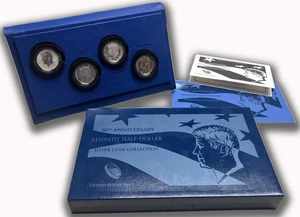 2014 50th Anniversary Kennedy Half Dollar Silver Coin Collection 4 Piece Set - Picture 1 of 11