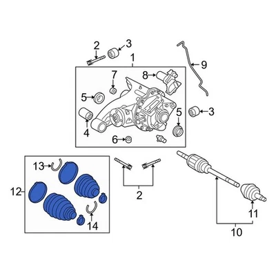 For Land Rover Range Rover Sport 06-13 Land Rover Rear CV Joint Boot Kit Foto 1 de 4