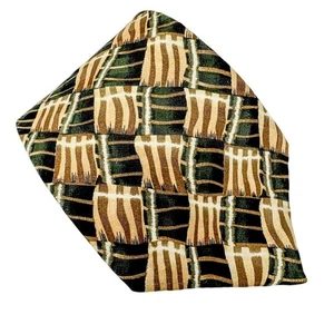 "Corbata Givenchy Monsieur 100 % seda vintage clásica retro patrón geométrico 4"" con" - Imagen 1 de 4