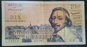 Banco de Francia 1960 10 nuevos francos en muy buen estado Pick # 142 - Imagen 1 de 2
