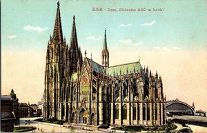 Vintage Köln Dom Postkarte Südansicht 160m hoch Leo Korten - Bild 1 von 2