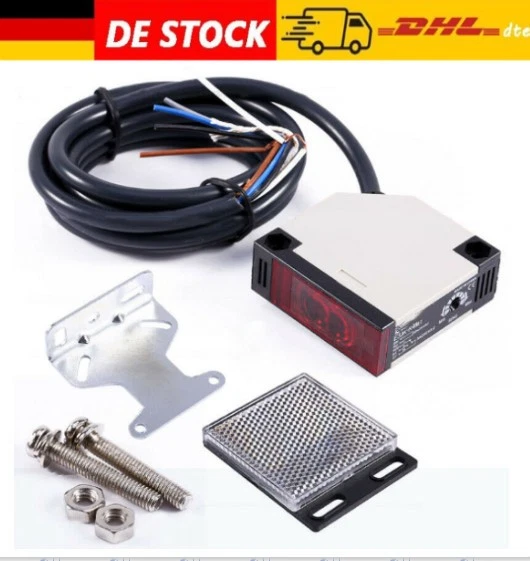 Lichtschranke Widerschein Reflexlichtschranke Sensor E3JK-R4M1 AC90-250V 3A DHL - Bild 1 von 4