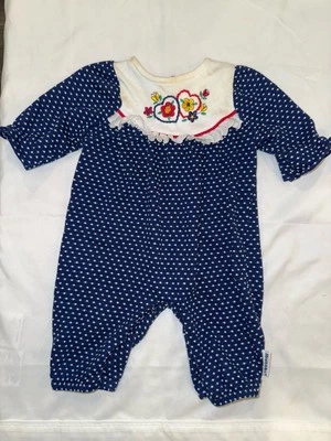 Mono vintage Healthtex floral a lunares bebé niña de una pieza talla 0-5 meses Foto 1 de 4