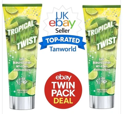 Fiesta Sun Tropical Lime Twist üppige Sonnenbank Bräunungslotion 2er-Pack Angebot