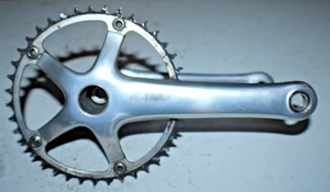 1-Piece Double Crankset 175mm 39t 130BCD Silver BB 1.370"x24TPI Fast USA Shipper - Picture 1 of 15