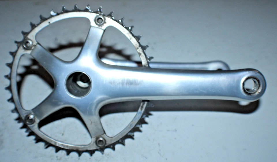 Pedivela dupla 1 peça 175mm 39t 130BCD prata BB 1.370"x24TPI remetente rápido EUA - Imagem 1 de 4