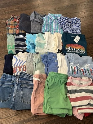 24x- J.Crew Crewcuts Boys Long & Short Sleeve Hoodie Shorts Jeans Lot XS 4-5 - Image 1 of 4