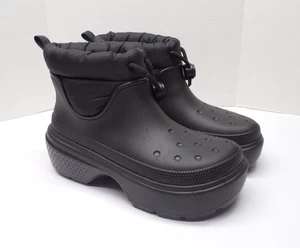 NWOB Crocs 209324 Stomp Puff Boot Black Men Size 13 - Picture 1 of 8