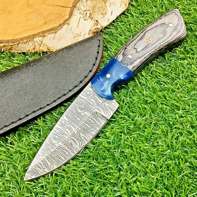 Premium Handmade Damascus Steel Hunting Knife – Bowie Knife W/Sheath Z-6522 - Image 1 of 4