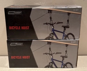 Set of 2 Bicycle Hoists Garage Ceiling Pulley System Bike Lift 211-3277. NEW - Picture 1 of 4