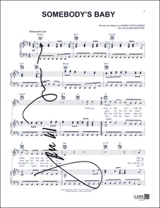 Jackson Browne signed Autogramm Somebody's Baby Noten mit JSA COA - Bild 1 von 4