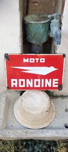 Motorcycle Swallow Enamel Sign 1950s - Enameled Sign Years 50" - Picture 1 of 4