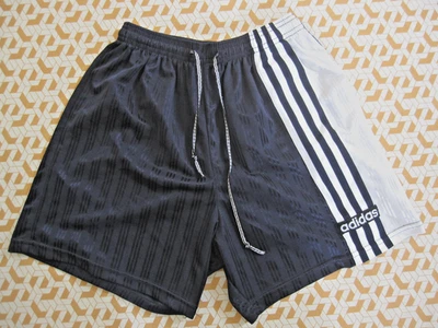 Short Adidas Football année 90'S marine et blanc vintage Soccer Homme - 40 / S - Photo 1/4