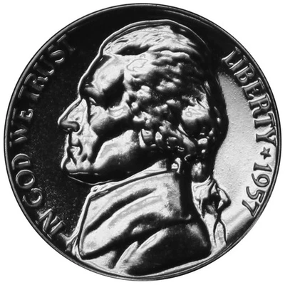 1957 Jefferson Nickel Gem Proof Coin - Image 1 of 4