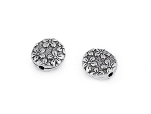 Metallperle 5Stk. Blumen/Schmetterling/Libelle 11mm Metall - Picture 1 of 8